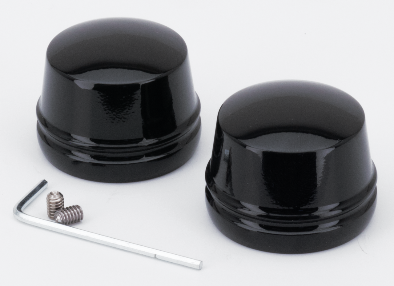 Zodiac Chrome & Black Front Axle Caps – Wheel & Tire