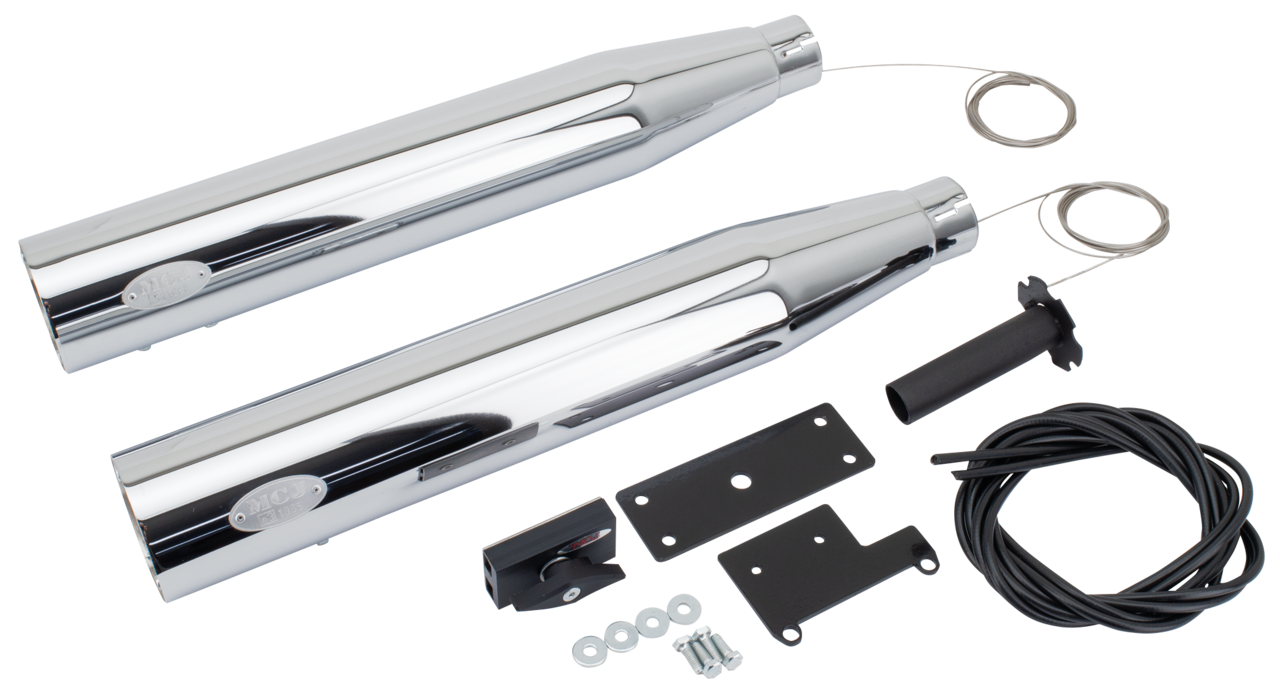 Mcj Adjustable Slip-On Mufflers for Indian Scout – Exhaust