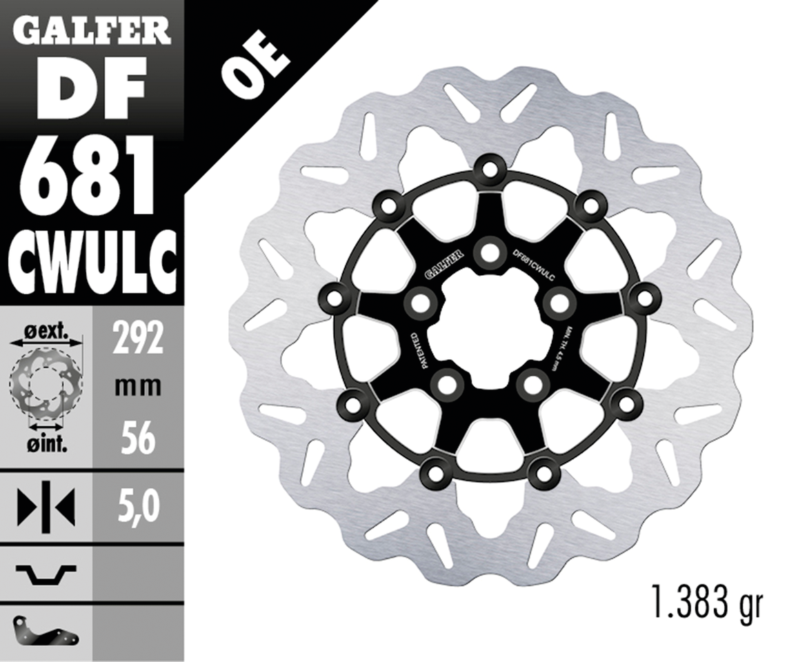 Galfer "wave" Floating Disc Brake Rotors