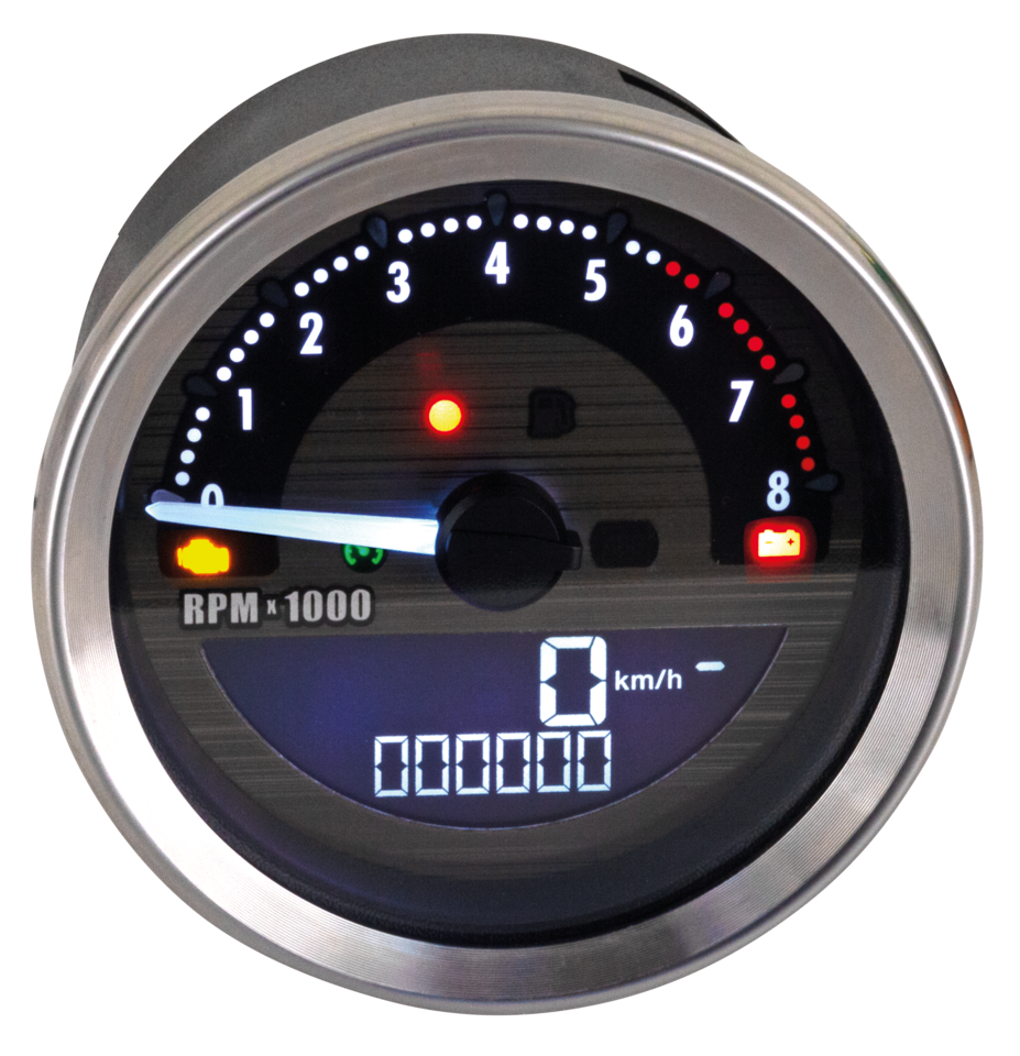 V-Twin Electronic Bar Mount Speedo and Tacho Combo – Gauges & Dashes