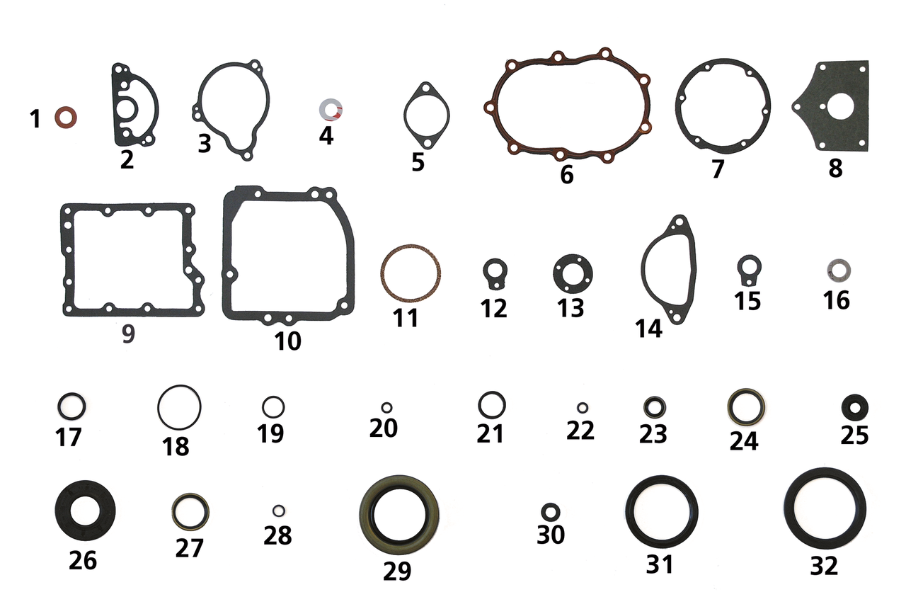Athena Transmission Gasket & Seals for 4 Speed Big Twin 1936-1986