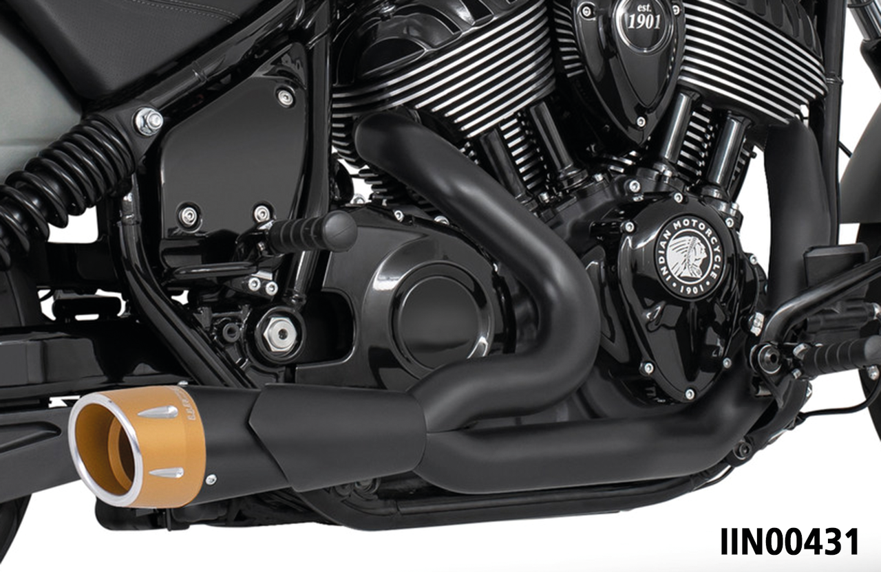 Freedom Performance Exhaust Combat Fluted 2-INTO-1 for Indian Powerplus & Thunderstroke