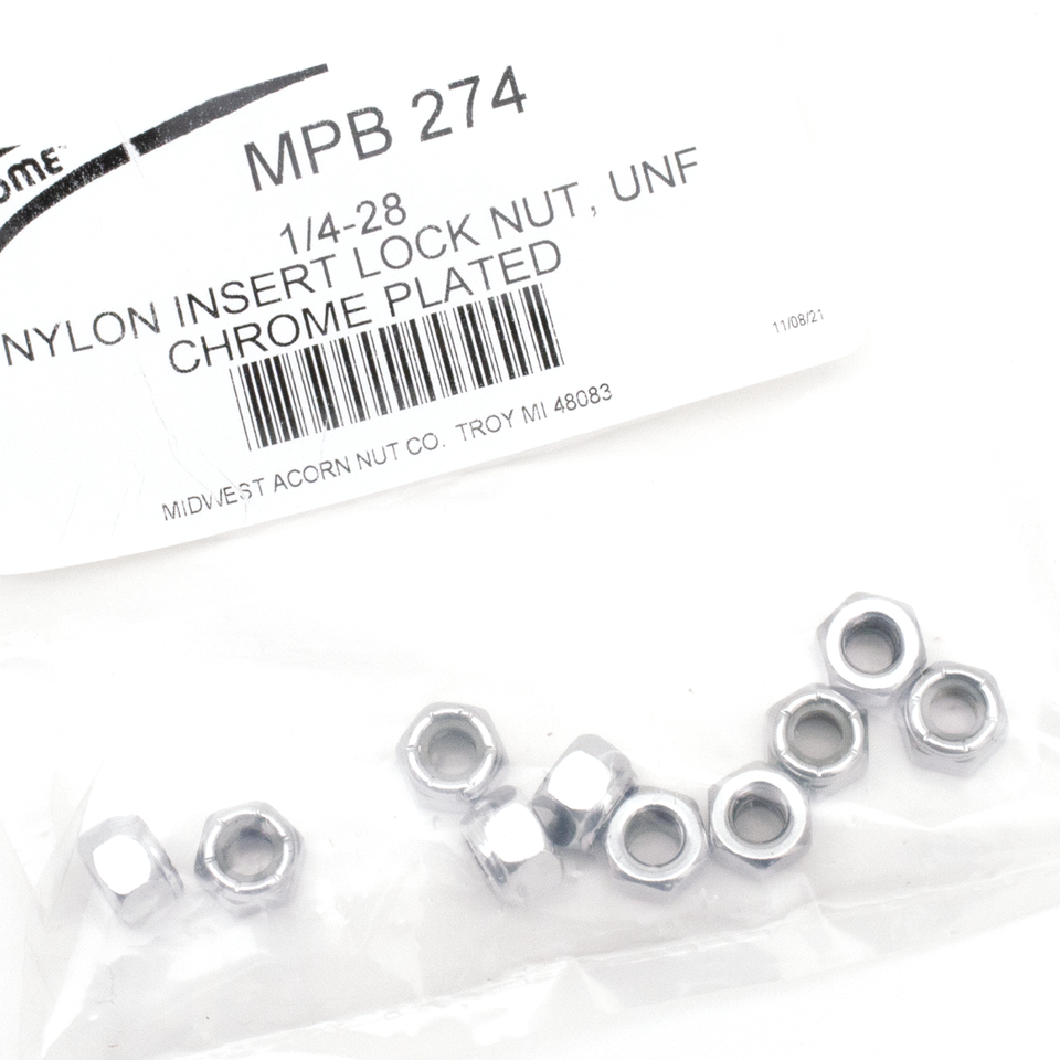 Midwest Acorn Nut Company Chrome Nyloc Nut Assortment – Hardware