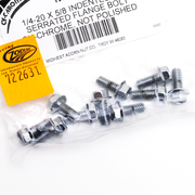 Midwest Acorn Nut Company Chrome Plated Indented Hex Serrated Flange Bolts Assortment – Hardware