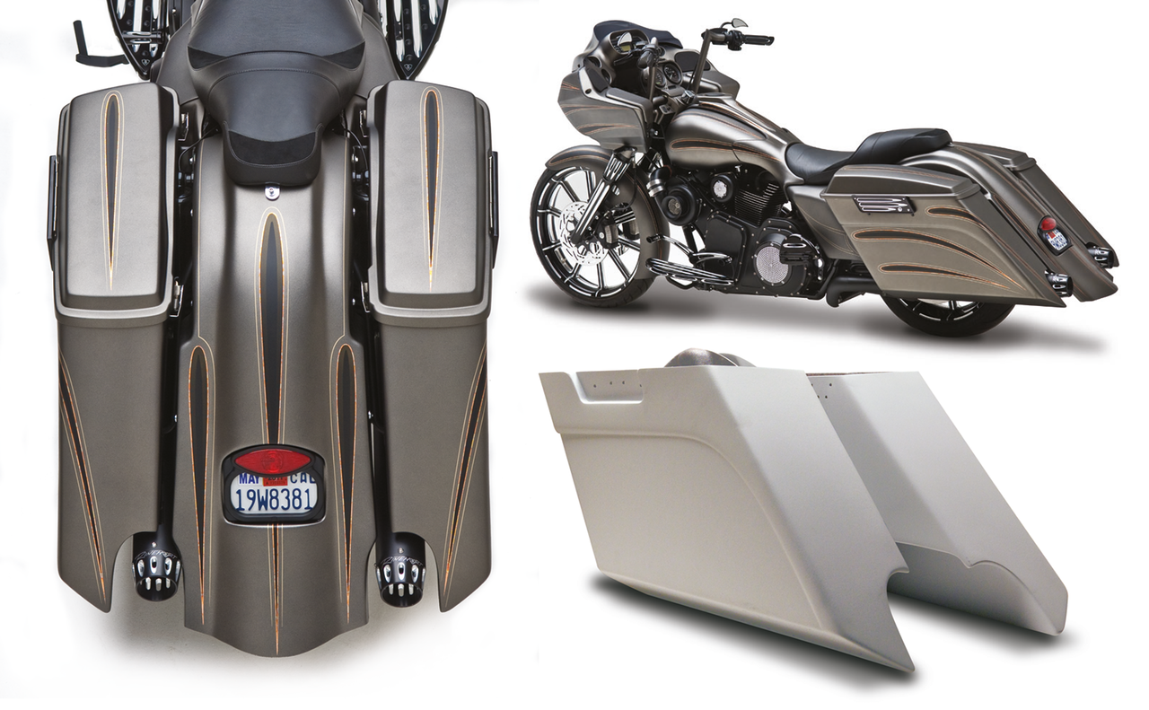 Arlen Ness Down-N-Out Stretched Saddlebags & Fenders – Luggage