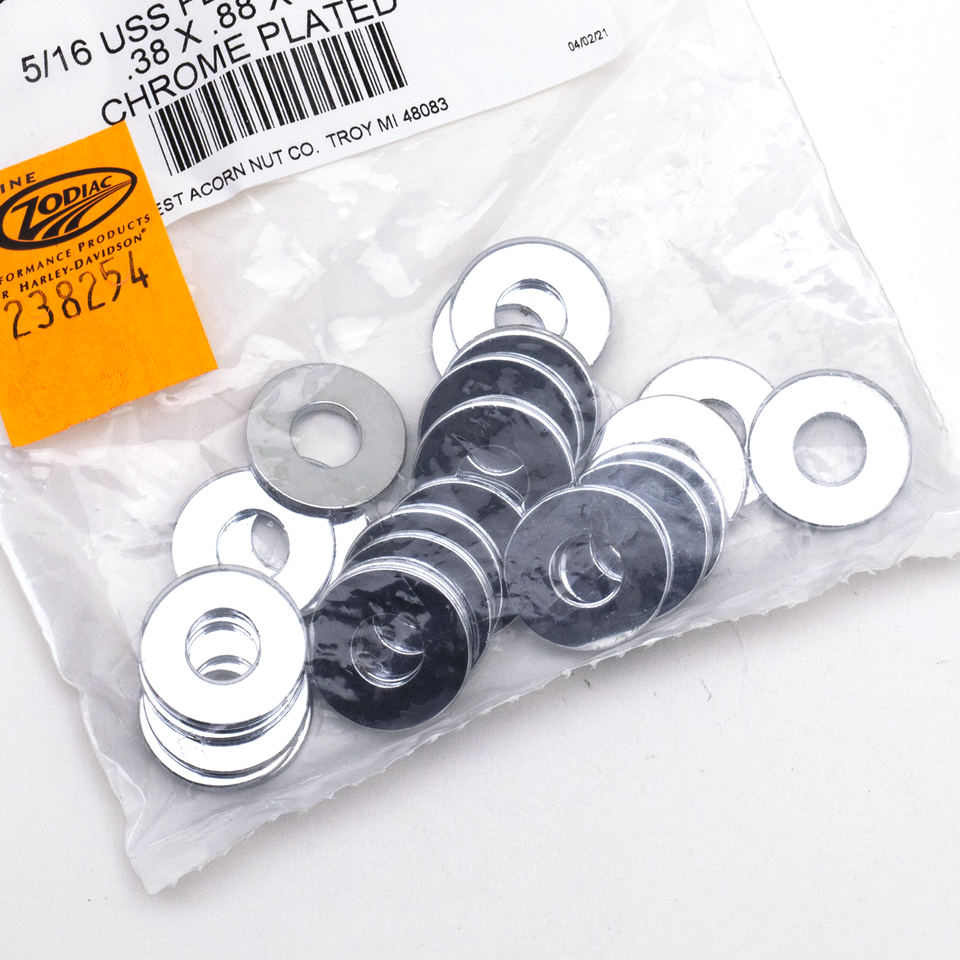 Midwest Acorn Nut Company Chrome Plated Flat Washers Assortment – Hardware