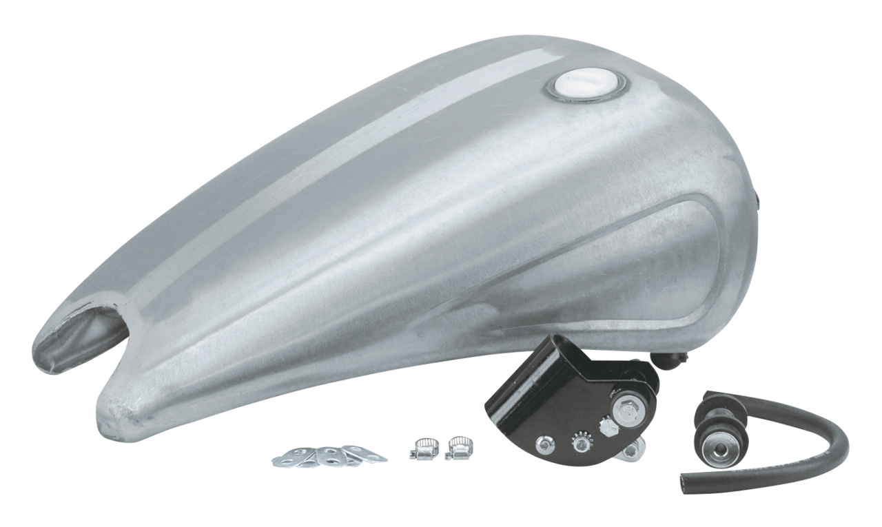 Zodiac One Piece 2" Stretched Steel Tank with Indents for Sportster – Gas- & Oil Tank