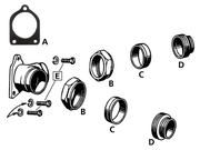 Samwel Supplies Manifold Parts for 45CI, Early Ohv & Side Valve Models – Intake