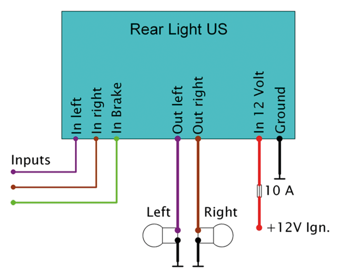 Axel Joost Elektronik EU to US Tail & Turn Light Conversion Module – Electric & Light