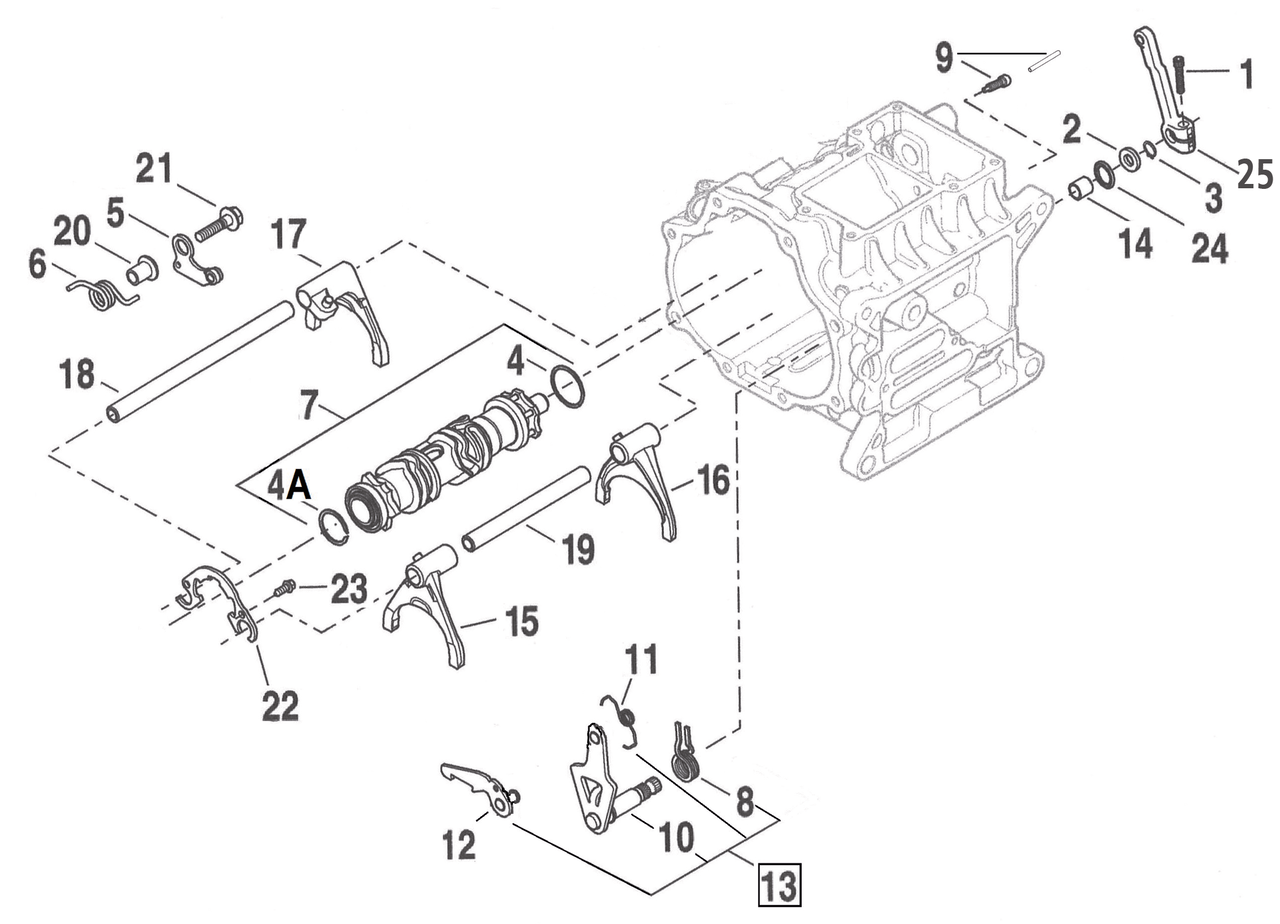 V-Twin Transmission Shift Lever – Foot Control