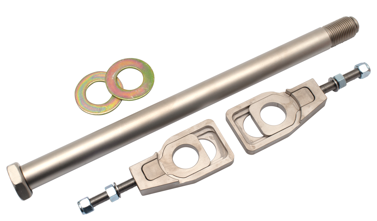 Zipper's Severe Duty Rear Axle & Adjuster Kit for Touring – Wheel & Tire
