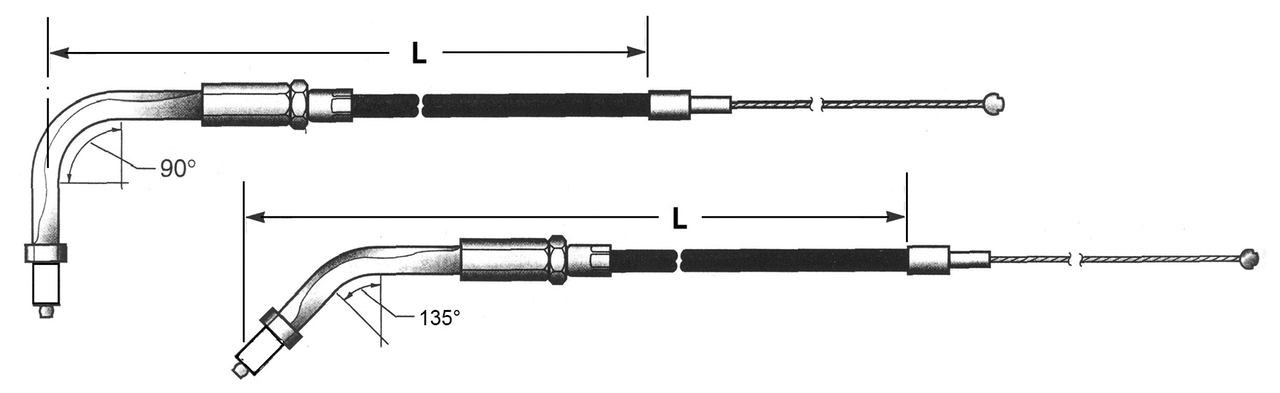 Barnett Clutches & Cables T15 - Throttle and Idle Cable XR1200 & XR1200X 2008-2013 – Control Cables & Hydraulic Lines