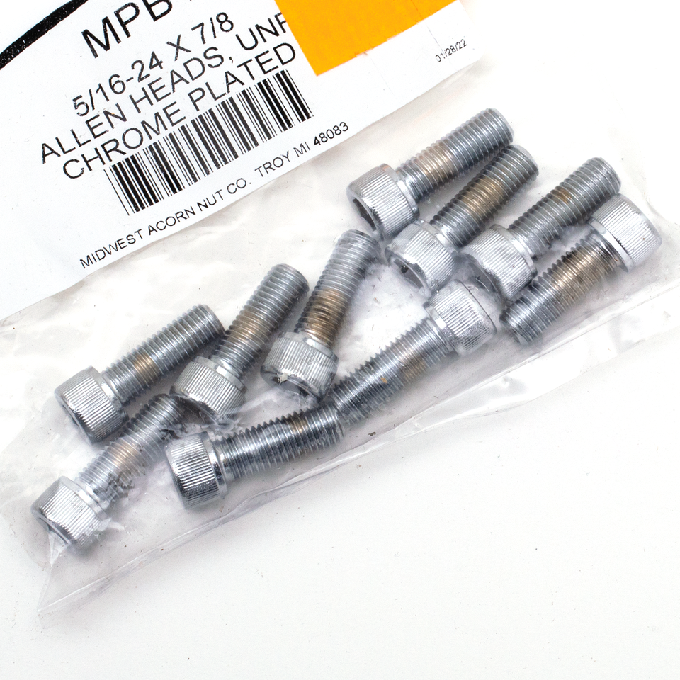 Midwest Acorn Nut Company Chrome Plated Allen Head Screws Assortment Knurled – Hardware