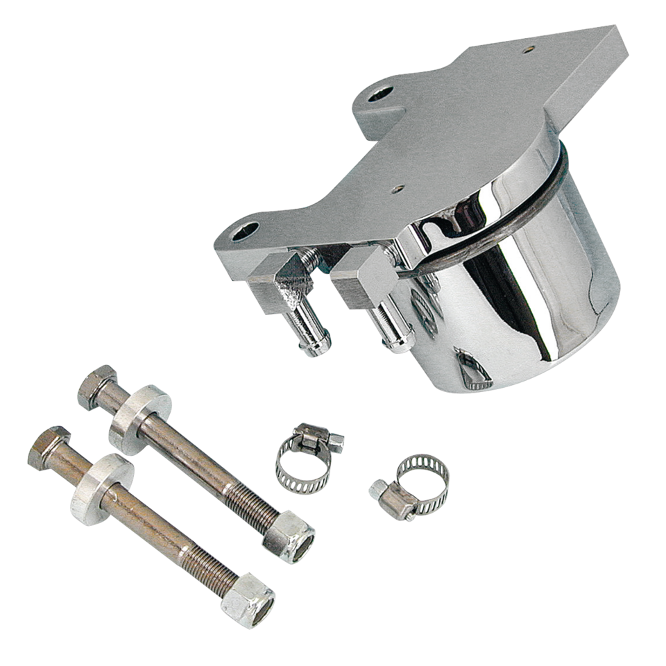 Zodiac Chrome Plated Oil Filter Kit for 4 Speed Big Twin and Evolution Softail