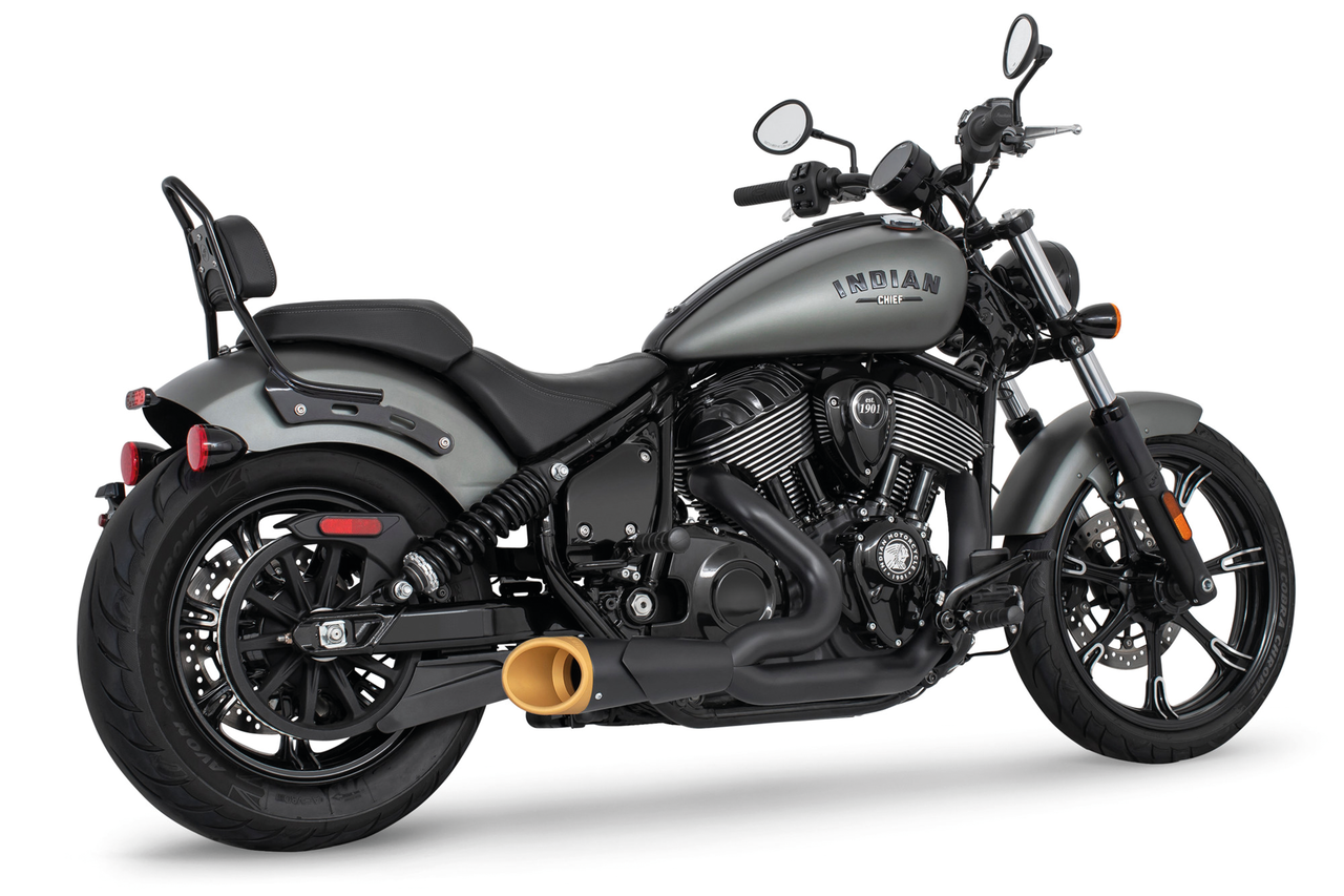 Freedom Performance Exhaust Combat Slash Cut 2-INTO-1 for Indian Powerplus & Thunderstroke