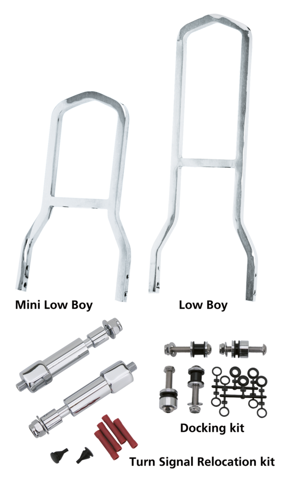 Zodiac Rigid Mount Mini Low Boy Sissy Bars – Seat