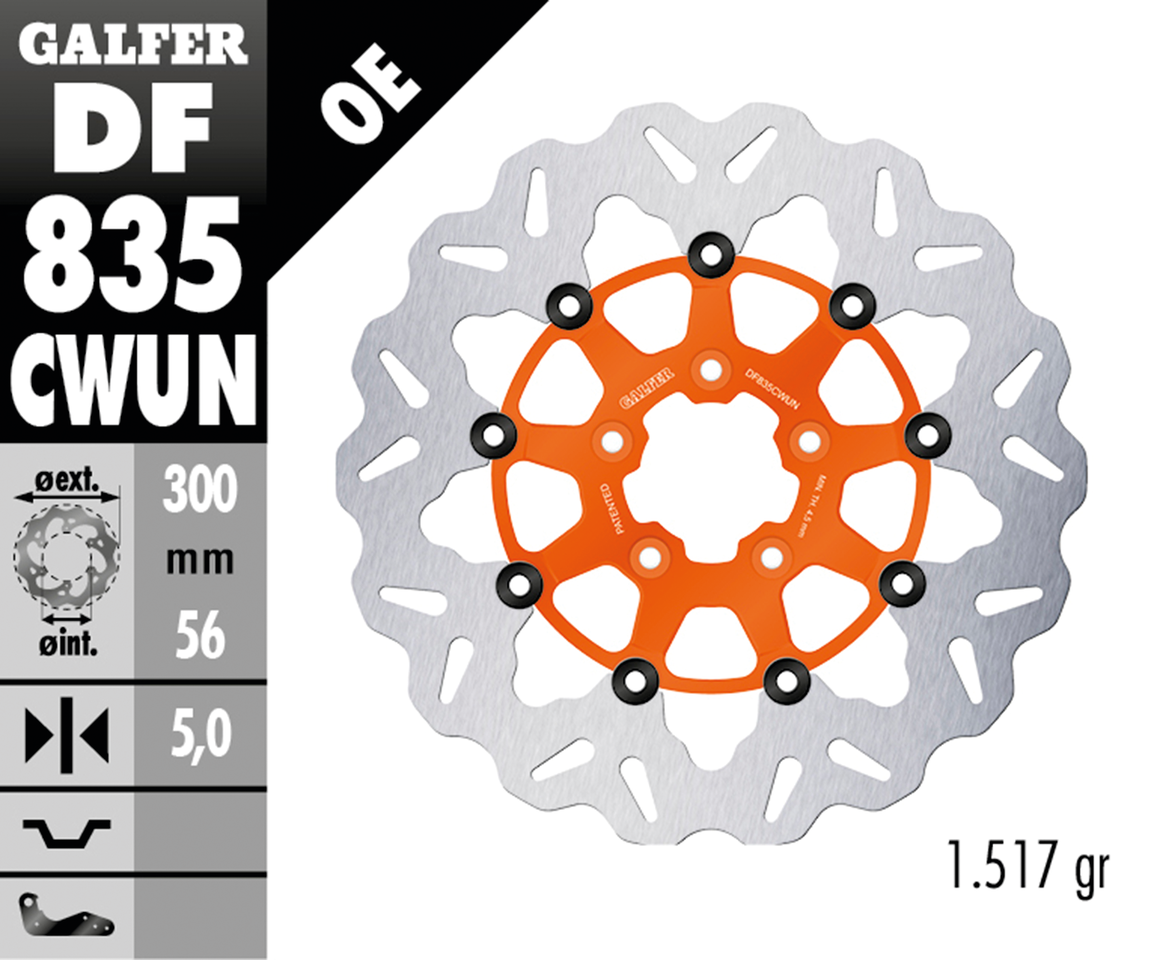 Galfer "wave" Floating Disc Brake Rotors