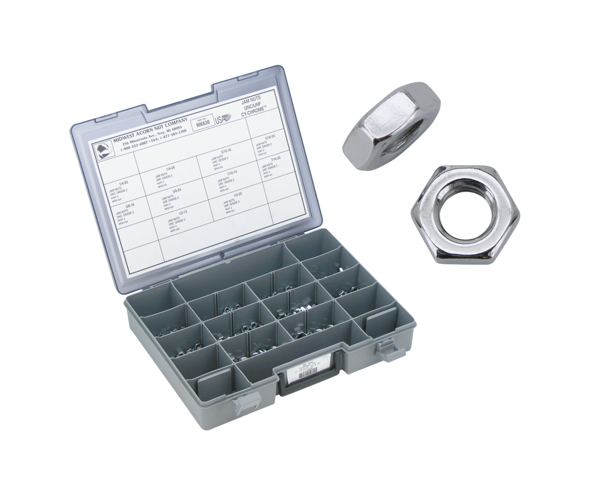 Midwest Acorn Nut Company Chrome Jam Nuts Assortment – Hardware