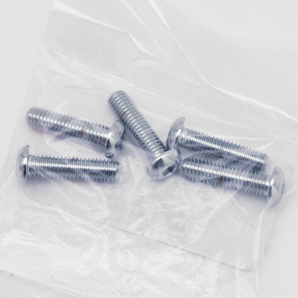 Midwest Acorn Nut Company Assortment Tray of Chrome Plated Larger Button Head Allen Screws – Hardware