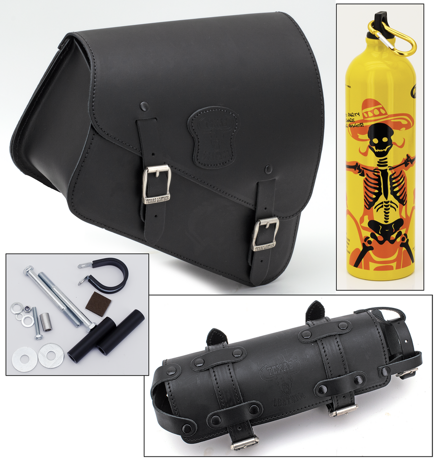 Texas Leather Sportster Frame Bag with Bottle Holder – Luggage
