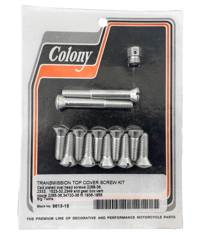 Colony Transmission Top Cover Screw Kit for 4 Speed Big Twin