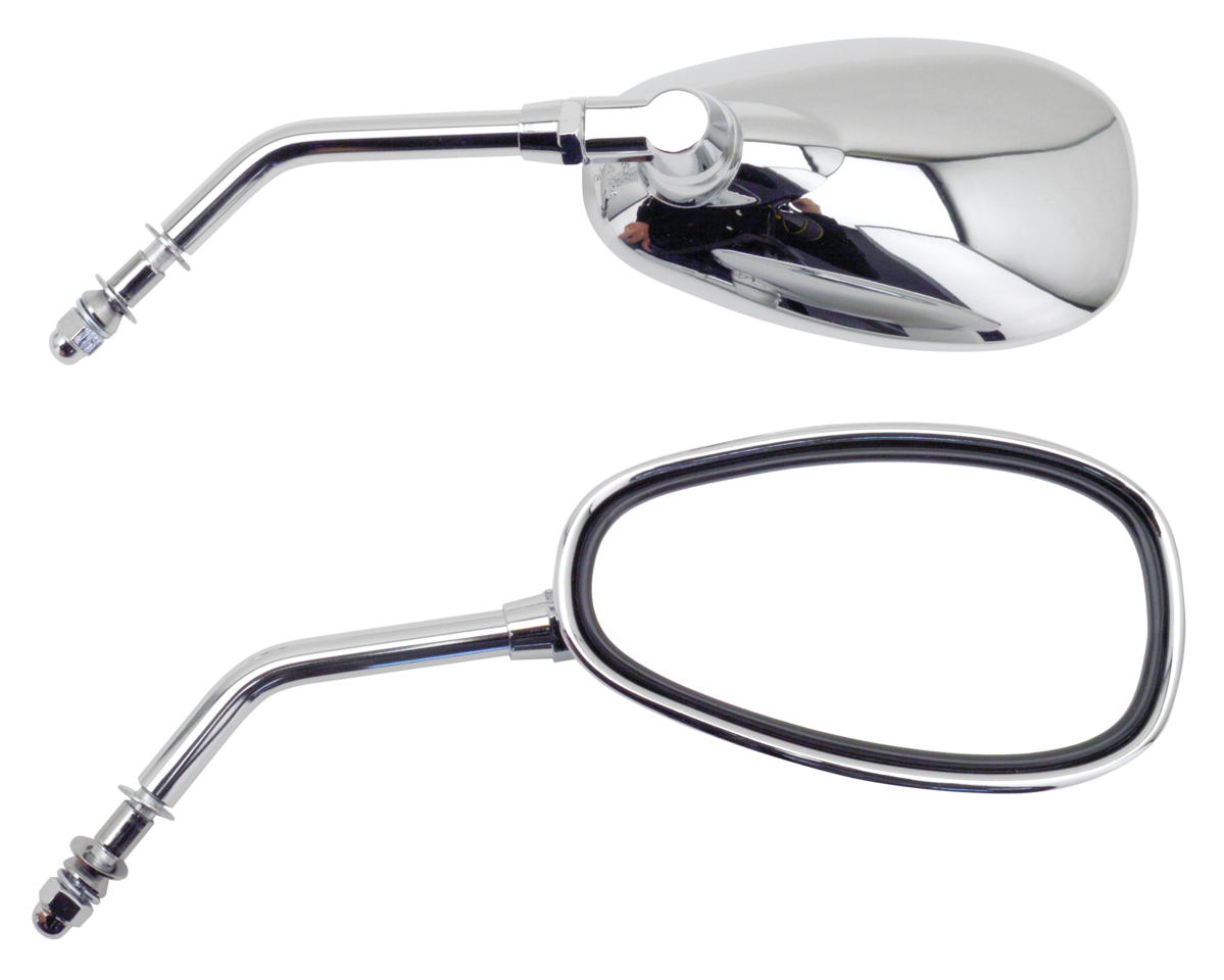 Zodiac Chrome Wide Style Mirrors – Handlebar