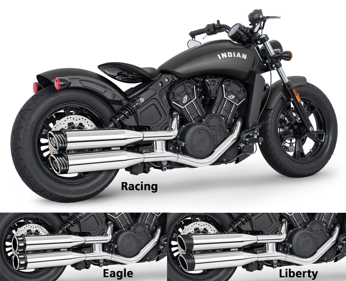 Freedom Performance Exhaust 4" Slip-Ons for Indian Scout 2015-2024