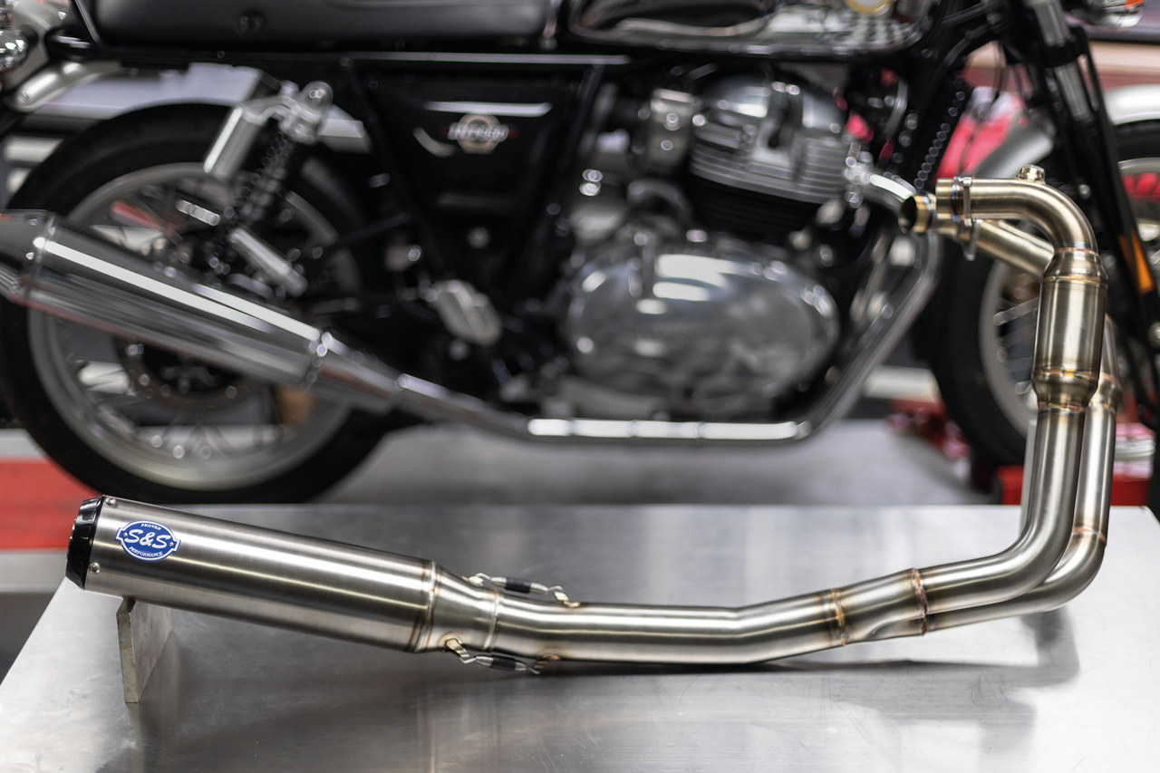 S&S Qualifier 2-INTO-1 Exhaust System for Royal Enfield 650 Twins
