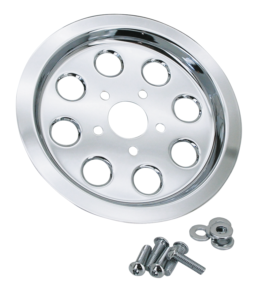 Zodiac Chrome 8-HOLE Rear Wheel Belt Pulley Inserts – Final Drive