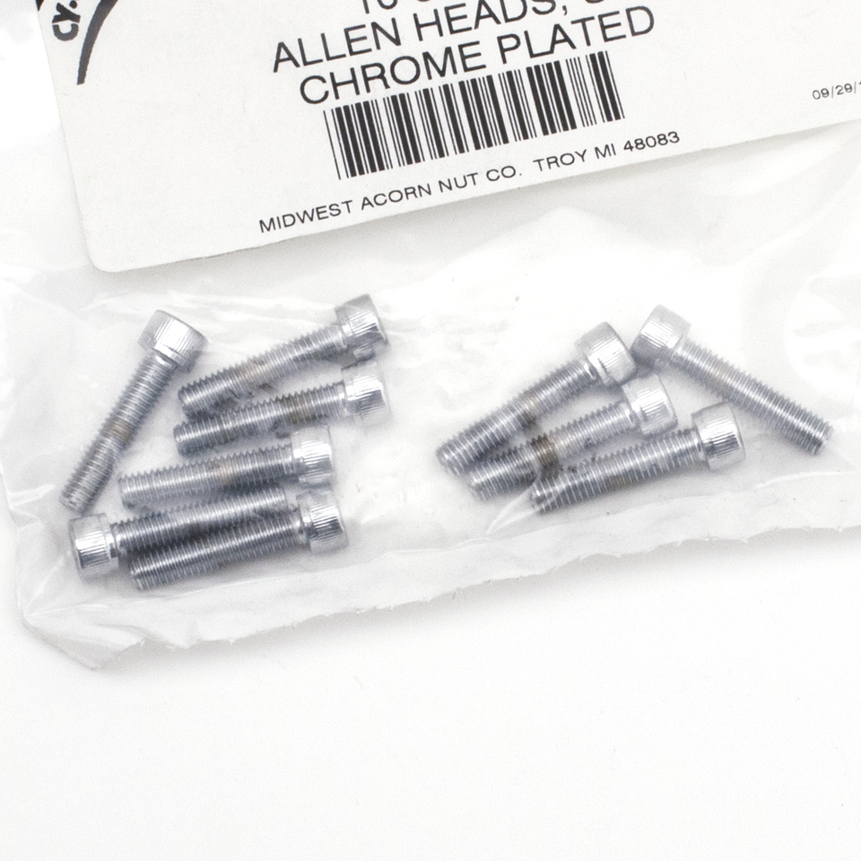 Midwest Acorn Nut Company Chrome Plated Allen Head Screws Assortment – Hardware
