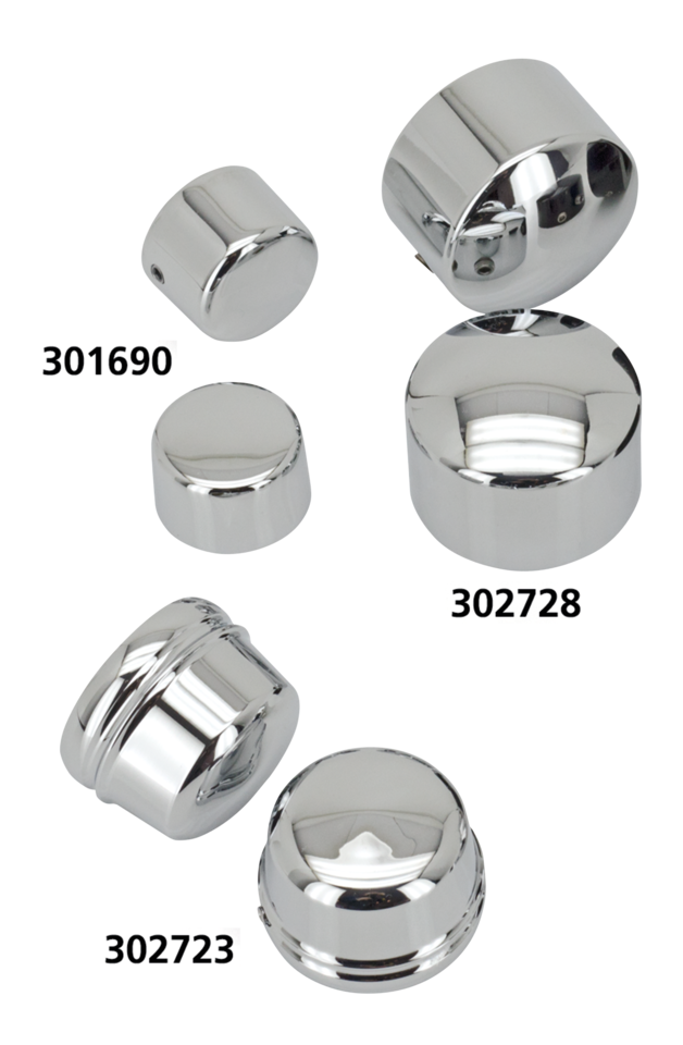 Zodiac Chrome & Black Front Axle Caps – Wheel & Tire