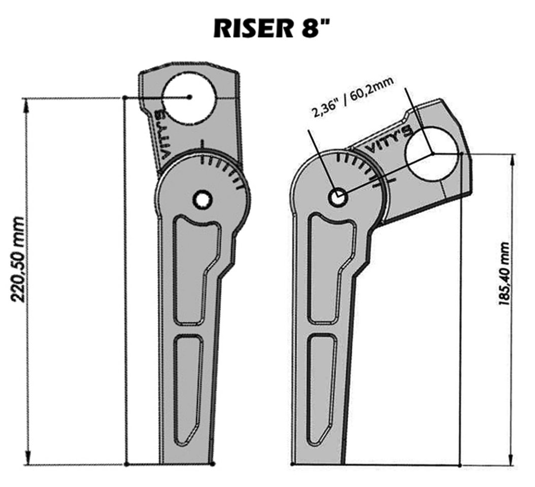 Vity's Adjustable Risers for Milwaukee Eight Softail – Handlebar