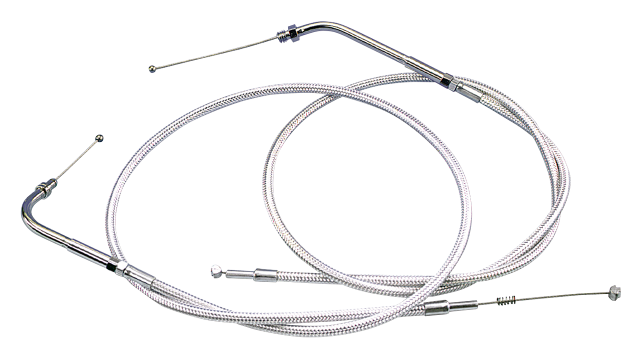 Barnett Clutches & Cables Throttle and Idle Cables for Use with S&S Super E and Super G Carburetors and 1986-1995 Threaded Throttle – Control Cables & Hydraulic Lines