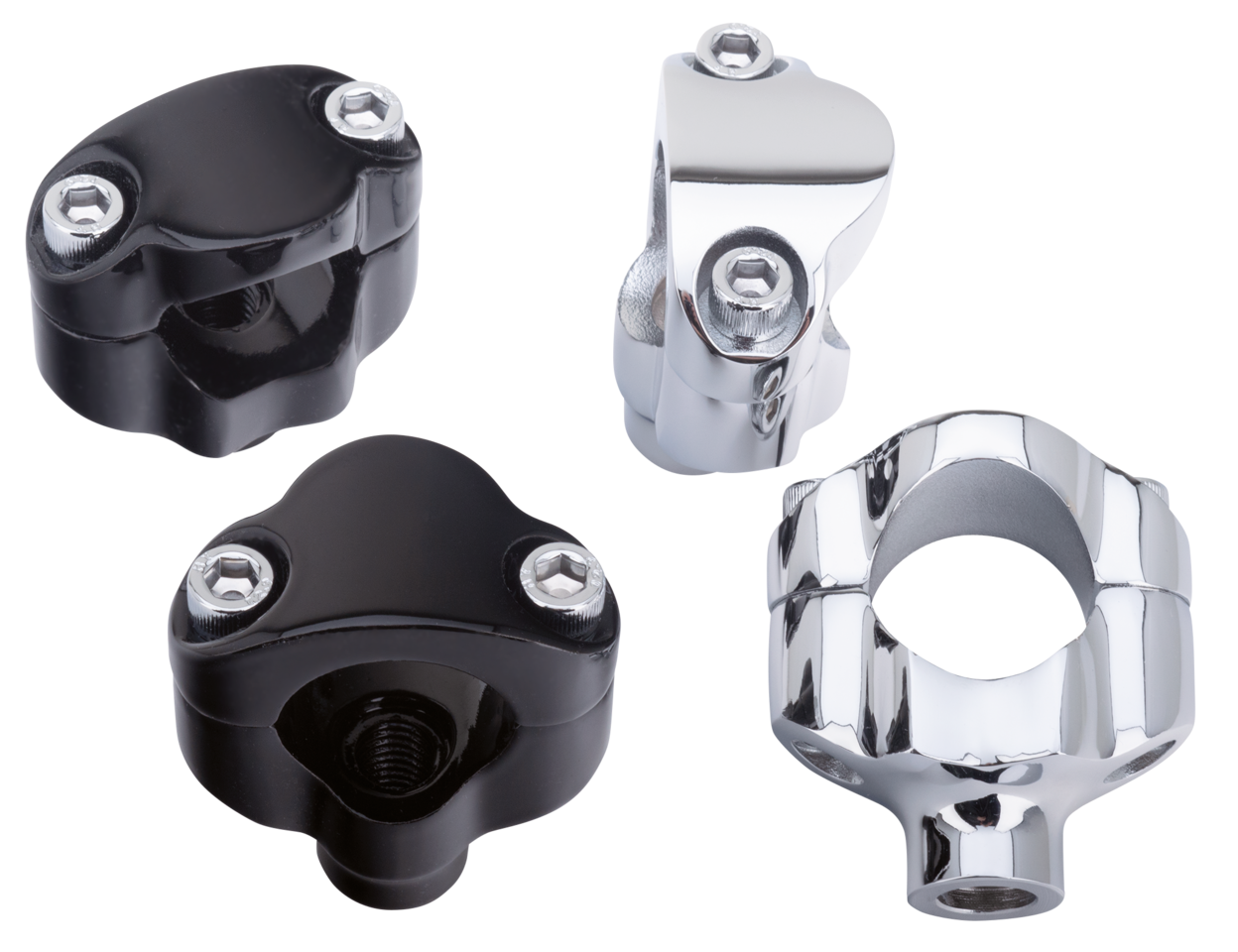 V-Twin FXSTC Style Shorty Riser Sets for 1 1/4" Fat Bar – Handlebar