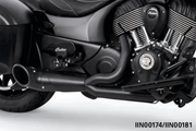 Freedom Performance Exhaust Shorty Turn Out Slash Cut 2-INTO-1 for Indian Powerplus & Thunderstroke