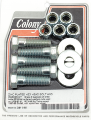 Colony Zinc Plated Rear Wheel Sprocket Hardware Kits