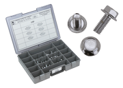 Midwest Acorn Nut Company Chrome Plated Indented Hex Serrated Flange Bolts Assortment – Hardware