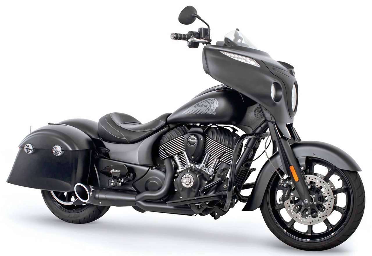 Freedom Performance Exhaust Shorty Turn Out Slash Cut 2-INTO-1 for Indian Powerplus & Thunderstroke