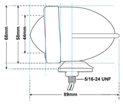 Zodiac Bullet Marker Light "winged" – Electric & Light