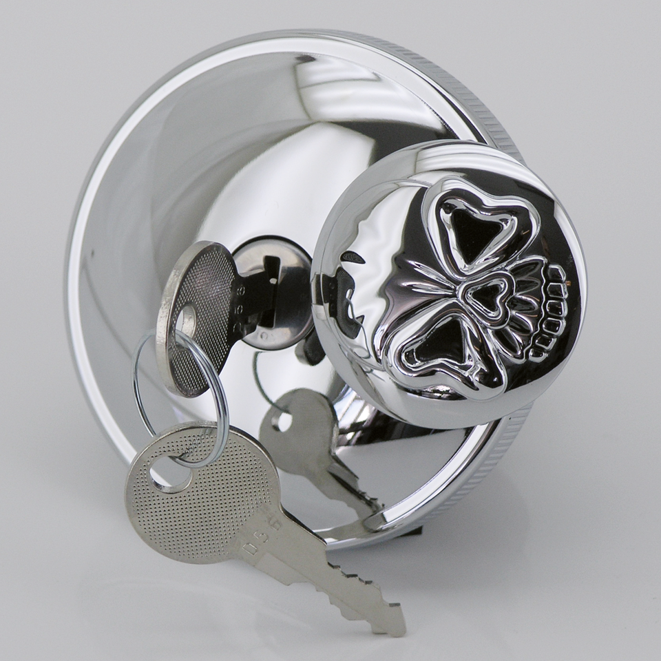 Zodiac Lockable Three-Dee Skulled Gas Caps – Gas- & Oil Tank