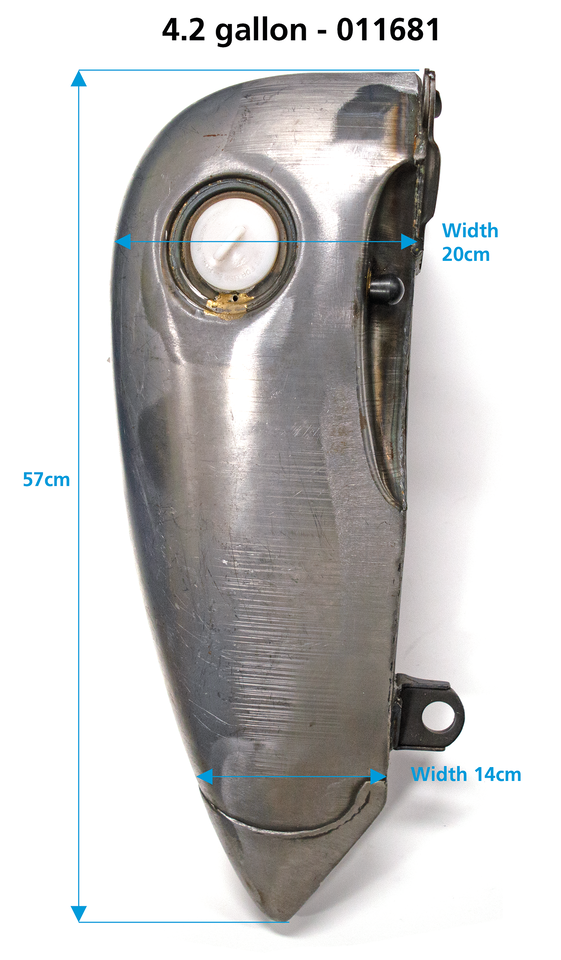 Zodiac 4" Stretched Steel Flat-Side Gas Tank for Softail – Gas- & Oil Tank
