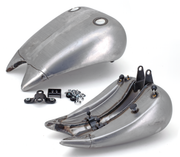 Zodiac One Piece 4" Stretched Steel Smooth Top Gas Tank for Softail – Gas- & Oil Tank